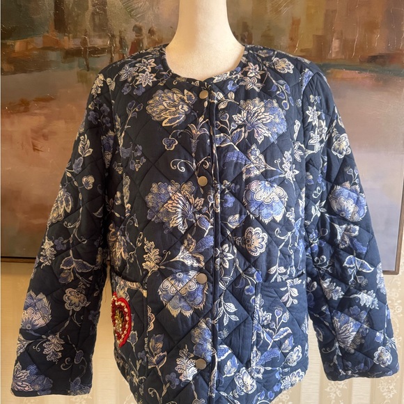 Floral barn Jacket with patch - Picture 1 of 8